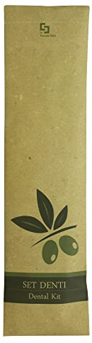 PRESENT-MORE - Brosse à Dents 100 Pièces - Ligne Beauty Oil | Kit Brosse à Dents et Dentifrice de 6ml - Emballage Écologique en Stone Paper - Idéal pour Hôtels et B&B