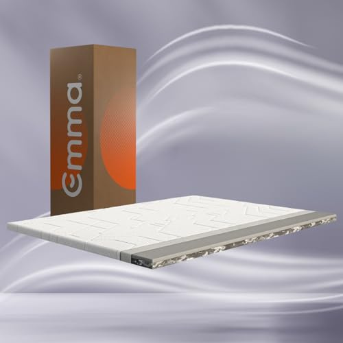 Surmatelas Emma Original Pro Plus 140x190 cm, 8 cm | Housse Extra Thermorégulatrice | 2 Couches Thermorégulantes & Ferme | Mousse HRX | Housse Amovible et Lavable