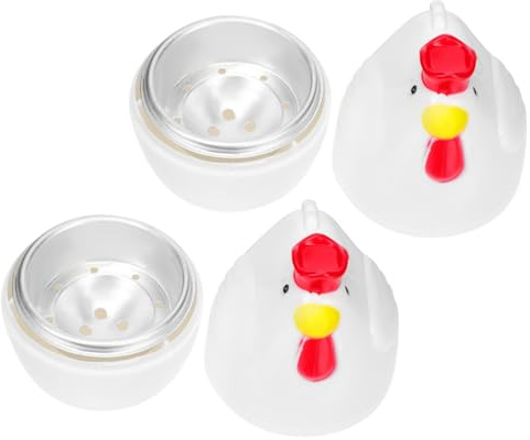 VALICLUD Cuiseur Vapeur à Œufs Micro-ondes En Plastique, Format Petit, Lot De 2, Coquetier à Vapeur De Poussin, Cuisson Rapide Pour Garçon Et Filles Et Usage Familial