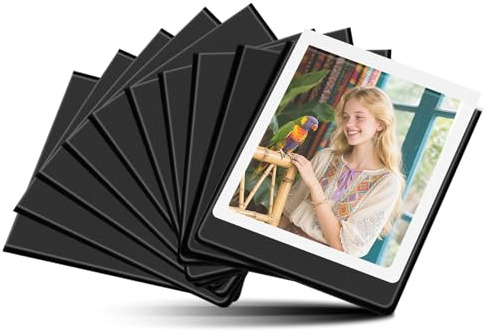 IMALPQPP Marco Fotos, Marcos Magnéticos para Imanes | 10 Unidades, Marco Magnético, Imanes Personalizados Nevera, Imán Personalizado con Foto, 9,1 × 8 cm