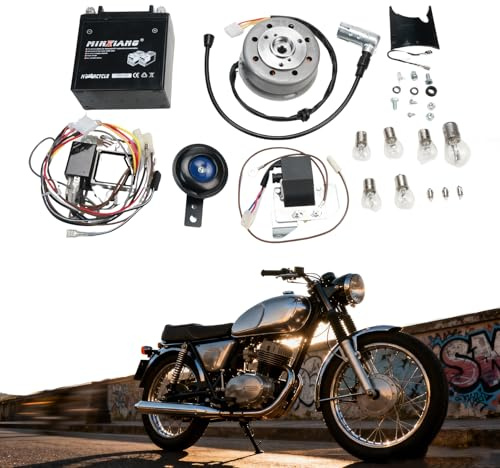 SET Zündanlage Umrüstsatz (M-G-V) für Simson S51 Enduro (M531, M541, M542) | Zündung für S50 75-79 (M53/2) S53 Enduro (M543) S70 Enduro (M741) und S83 Enduro auf Umrüstsatz M-G-V 12V 35/35W Z089B-001