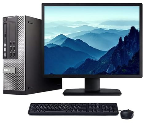 Dell Optiplex 9020 SFF - Ordenador de sobremesa con monitor de 24, Intel Core i7-4765, 16 GB de RAM, 256 GB SSD, WiFi, Bluetooth, teclado QWERTY de EE. UU., Windows 11 Pro (reacondicionado)