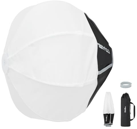 AMBITFUL Q1 Softbox de liberación rápida, modificador de iluminación de fotografía, estilos de bola, octa, tira y rebote (soporte Godox, bola de 12 pulgadas)