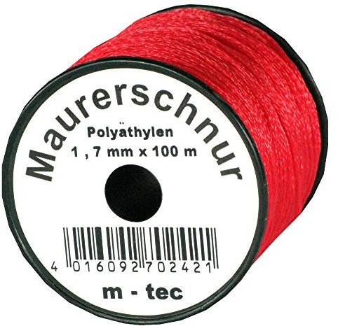 Lot-Maurerschnur 100 m x Ø 1,7 mm Rot