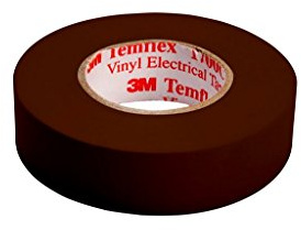 3M Temflex TBRA1510 Temflex 1500 vinyl elektriskt isoleringsband, 15 mm x 10 m, 0,15 mm, brun