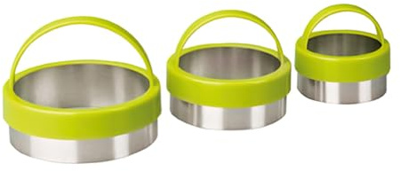 IBILI 724100 - Set 3 Cortapastas estañados, Lisos, con asa