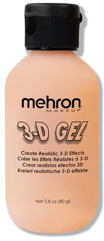 Mehron Make-up 3-D Gel | Gelatine-Special-FX-Make-up | Halloween-FX-Make-up & Narbengel | Kunsthaut für Bühne, Film, Theater, Cosplay und Halloween (60 ml, Fleshtone)