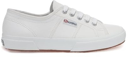 SUPERGA 2750 Tumbled Leather, Sneaker Unisex - Adulto, Bianco White 900, 38 EU