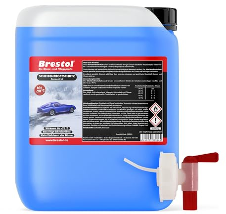 Brestol® Scheibenfrostschutz 25 Liter Konzentrat –70 °C – Für klare Sicht, Antifrost & Enteiser – Ergibt bis zu 100 Liter gebrauchsfertigen Scheibenfrostschutz – Für Winter & Waschanlage