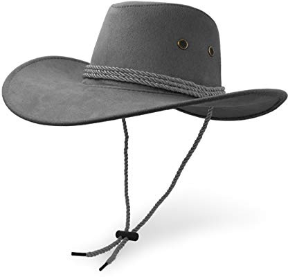 UltraKey Cowboyhut, Sonnenhut, Kunstleder, Wildleder-Reisehut, Westernhut, Sonnenschutz für draußen