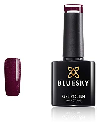 Bluesky Gel Nail Polish, Brilliant Aw19, Red Glitter, Long Lasting, Chip Resistant, 10 ml (Requires Drying Under UV LED Lamp)