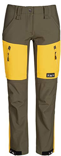 Rock Creek Damen Softshellhose Outdoor Hosen Wanderhose Sporthose Regenhose Damenhosen Outdoorhose Wasserdicht Taschen Softshell Hosen D-424 Dunkelgrün XL