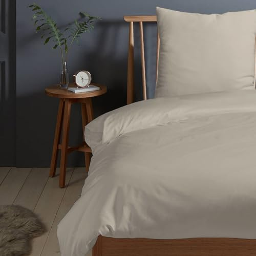 Pizuna Bettwäsche 135x200 + 80x80 Baumwolle Taupe 400 Fadenzahl