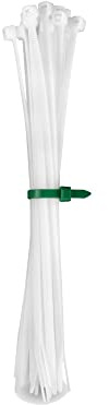 HPER Kabelbinder weiß I 750 mm x 7,8 mm I 100 Stück I 15-30% mehr Zugkraft/Stabilität I zertifizierte Premium Qualität
