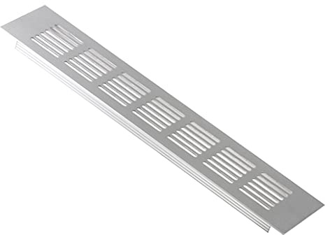 Plata 300x60 mm Rejilla de Aluminio para Ventilación, Rejilla de Ventilación para Zócalos Armarios de Cocinas, Viviendas, Oficinas