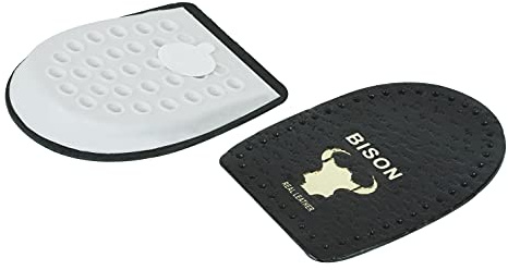 BISON - Hälsporre-inläggssulor - Hälsula - Hälskyddsskor - Hälkuddar i Läder - Ortopediska - Olika Längder och Höjder - No More Pain - 1 par (MEN)