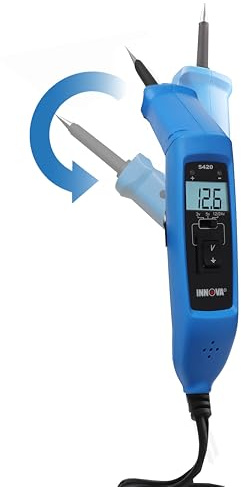 Innova 5420 Power Circuit Tester for Automotive | 45° Swivel Head | Fuse, Relay, Battery, and Circuit Diagnostics | Voltage Tester, Multimeter, Relay Tester, Short Circuit Finder, 12V/24V