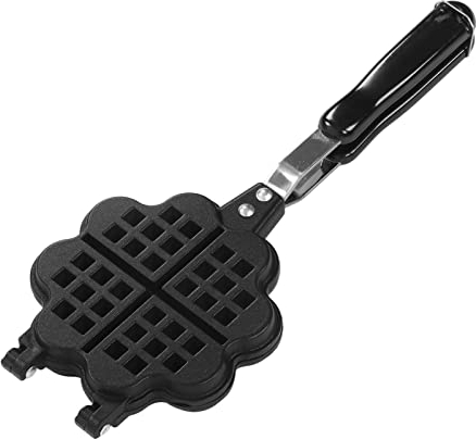 Piastra per waffle antiaderente, piastra per waffle a doppia faccia, piastra per waffle in ferro per waffle belgi, tostapane, sandwich, colazione e altro