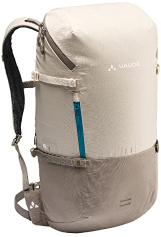 VAUDE Cityrucksack CityGo beige 30 L, wasserdichter Rucksack Damen & Herren, leichter Daypack für Städtetrips mit Laptop-Fach, Rolltop Rucksack ideal für den urbanen Alltag