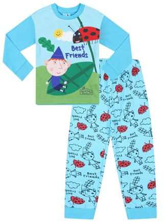 Ben & Holly Ben and Holly's Little Kingdom Best Friends Long Pyjama Set PJs for Kids (3-4 Years) Blue