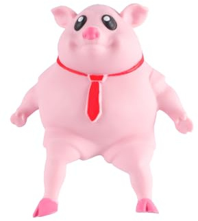 Necdeol Schweine-Quetschspielzeug, Stressspielzeug Rosa Schwein, Anti-Stress-Spielzeug, Anti-Angst-Reizbarkeits-Schweine-Spielzeug,Realistischer Anti-Crush für Baby Birthday Halloween