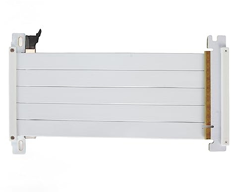 ASHATA Câble D'Extension PCIE 4.0, PCI E 16X 4.0 Extender Riser Cable Extension Port Adaptateur 180 Degrés, pour Carte Graphique, pour RTX 4090, pour RX 7900 XT (Blanc)