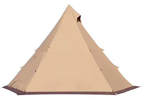 Leichtes Tipi-Campingzelt mit herausnehmbarem Innennetz, Doppellagiges Camping-Pyramiden-Tipi-Zelt für 5–6 Personen small Gift