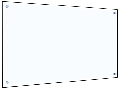 Dosseret de cuisine transparent en verre trempé de 100 x 60 cm