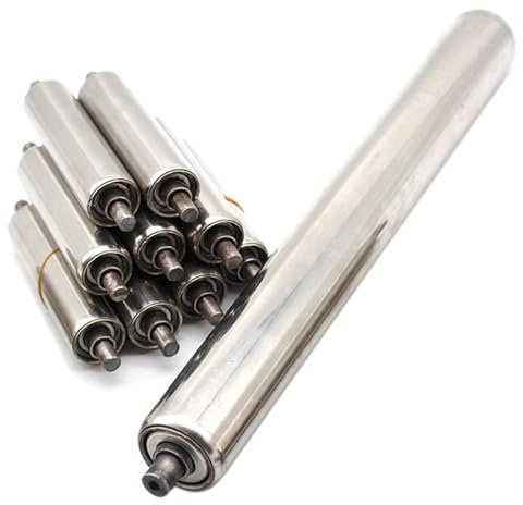 2 Inch Diameter Replacement Industrial Rollers Heavy Duty, for Feed Table/Woodworking/Saw Stand/Material Stand/Dock/Boat, Long 8 10 12 14 16 17 18 20 22 24 26 30 36 40 Inch(15 Pack,L 23.6/600MM)