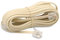 Glowster Cable telefónico espiral de 3 m, color blanco, ideal para conexiones telefónicas y accesorios en oficina o hogar.