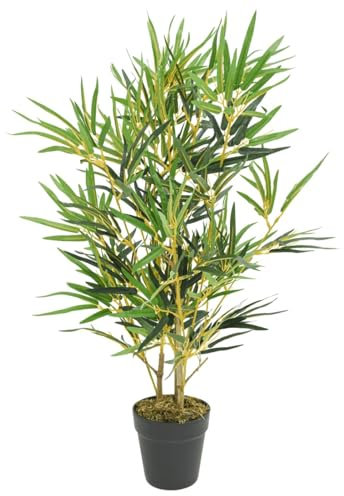 Brokky Bambusbaum Künstlich 368 Blätter 80 cm Grün Zimmerpflanzen KüNstliche Balkonpflanzen Bonsai Baum Zimmerpflanzen