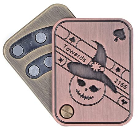Poker-Fidget-Slider aus Metall, Magnetisches Slider-Spielzeug, EDC-Push-Slider-Fidget-Spielzeug, Rechteckiger Block, ADHS-Autismus-Angst-Stressabbau-Spielzeug