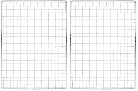 M METERXITY 2-Pack Cooling Rack, 12 x 10 Stainless Steel Baking Rack for BBQ/Cooking/Roasting/Grilling/Steaming/Drying, Wire Cooling Rack for Baking [Silver]