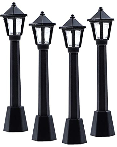 DIIOOMIEEU 4 Pezzi Lampioni Stradali Lampione Lampione Modello Luci per Decorazione Paesaggio Decorazione Fata Giard