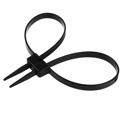HXSZWJJ 1 Stück Kunststoff-Polizei-Handschellen, doppelte Flex-Manschette, Handschellen, Kabelbinder aus Nylon(BK)