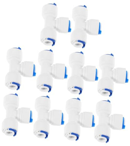 Alipis Plastic Water Tube Pipe Fitting Set 10pcs Quick Connectors for Water Purifiers Assorted Sizes