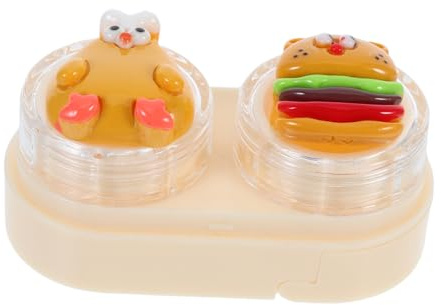 Ipetboom custodia per lenti a contatto Scatola divertente contenitore di contatto custodia rigida per lenti a contatto caso di contatto di viaggio caso di contatto visivo AbS