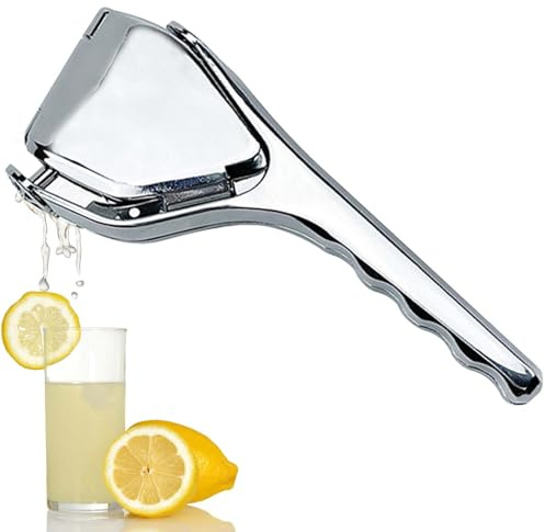 Presse-agrumes manuel en acier inoxydable - Diamètre : 7 cm - Presse-agrumes manuel - Pour citrons, citrons verts et petites oranges - Anti-caustique - Passe au lave-vaisselle
