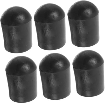 Kisangel 6 Stück Kontrabass Endpin Gummikappen aus Gummi Rutschfest Einfache Montage Schutz für Cello und Kontrabass Schwarz