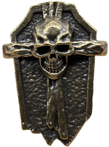 Brxmpn Messing Messerperle Totenkopf Kreuz Schild Lanyard Perle DIY Messer Paracord Perlen Totenkopf Fallschirmschnur Perlen Für Messer Schlüssel Armband Anhänger
