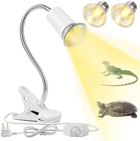 mizikuu E27 Tortoise Heat Lamp, 360°Rotatable UVA UVB Reptile Basking Light | E27 socket, 360° degree swivel, Adjustable temperature,High Temperature Resistant