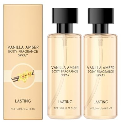 50 ml vanilj bärnsten perfum, vanilj och bärnsten för hår och kroppsdoft doft doft kvinnor, damdofter huden, långvarig doftspray, för dejting resor (2)