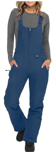 Vinter varm vindtät snowboard atletisk snöbyxor overaller, isolerade vindtäta utomhussport skidoveraller (marinblå, 4XL)