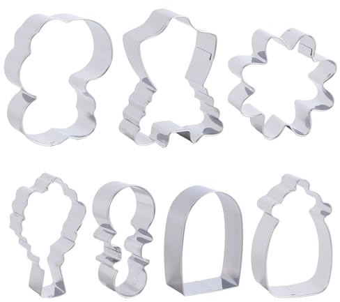 7 Pezzi Formine per Biscotti per Baby Shower, Formine Biscotti in Acciaio Inox a Forma di Bottiglia e Bouquet Decorazioni Feste di Compleanno e Baby Shower
