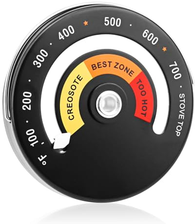 Wood Stove Thermometer, Magnetic Stove Top Meter for Wood Burning Stove, Surface Thermometer Can Prevent The Stoves from Overheating