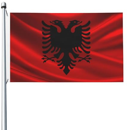 Outdoorbandiera Albania Robuste Bandiera Garden Con 2 Occhielli Decorazioni Da Giardino Per Estate Fattoria Piantone 3X5 Ft