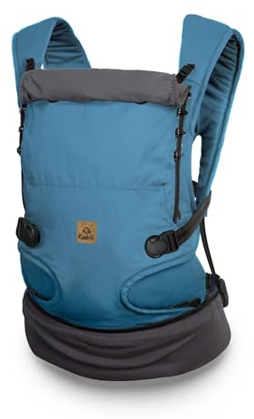 Ruckeli NEO Babytrage, Farbe: Blue Hour – Mit innovativen Magnet-Schnallen & integriertem Hüftsitz – Ergonomisch & Atmungsaktiv – Nachhaltig produziert in Tschechien – Ab Geburt