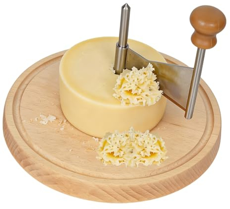 Käsehobel, Käseschneider Rund Käseschaber Cheese Slicer, für Tete de Moine Käse und Schokolade ø19.5cm