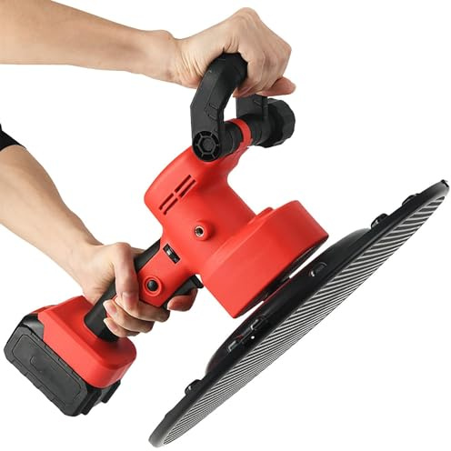 MáQuina Alisadora y Pulidora Suelos y Paredes,Llana Cemento Manual, Llana InaláMbrica con 4 Tipos Discos,Control de Velocidad de 6 Velocidades para Paredes,Techos y Pisos en ConstruccióN