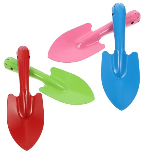 MAGICLULU Juego de 4 Palas de Hierro para Jardinería Mango Ergonómico, Herramientas Pequeñas para Plantar y Deshierbar, Fáciles de Transportar
